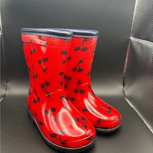 Carter's Red Cherry Pattern Kids Rain Boots